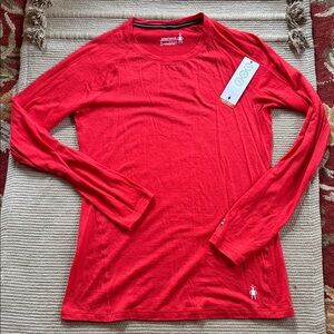 Smartwool LS shirt all season merino wool carnival bright salmon coral women’s M